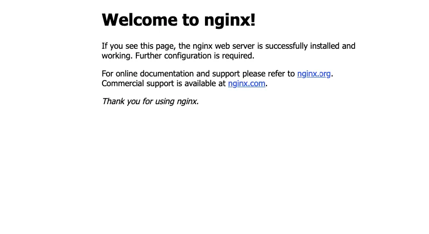 Nginx welcome